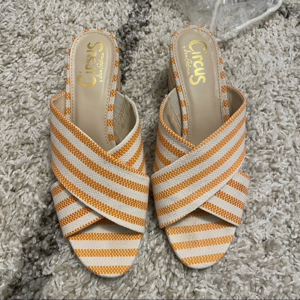 Sam Edelman Orange Pattern Mules